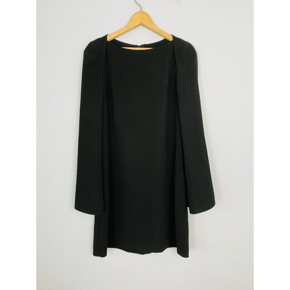 CUE Australia Womens Size 8 (US 6) Long Sleeve Witchy Black Dress Career Work